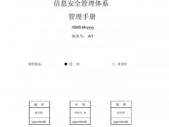 ISO27001:2013信息安全管理手冊(cè)模板給你找好了！