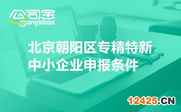 北京朝陽區(qū)專精特新中小企業(yè)申報(bào)條件