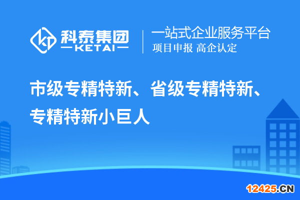 市級專精特新、省級專精特新、專精特新小巨人