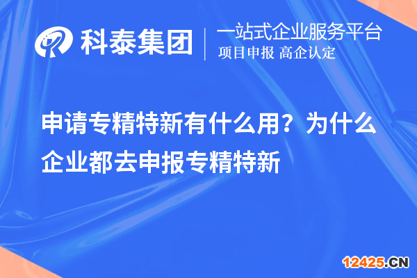 申請專精特新有什么用？為什么企業(yè)都去申報(bào)專精特新