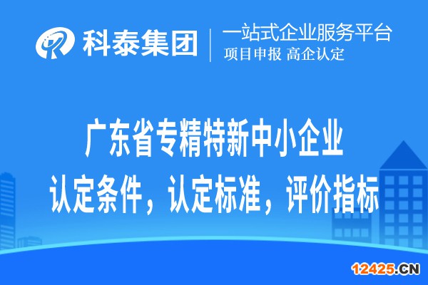 廣東省專精特新中小企業(yè)認(rèn)定條件，認(rèn)定標(biāo)準(zhǔn)，評(píng)價(jià)指標(biāo)