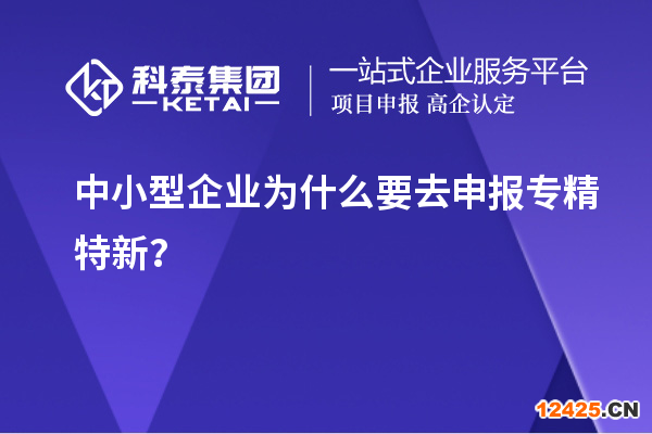 中小型企業(yè)為什么要去申報(bào)專精特新？