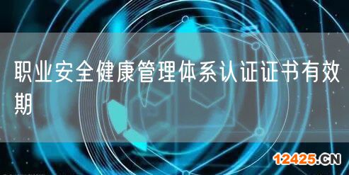 職業(yè)安全健康管理體系認(rèn)證證書有效期(24)
