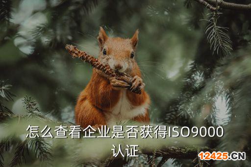 怎么查看企業(yè)是否獲得ISO9000認(rèn)證